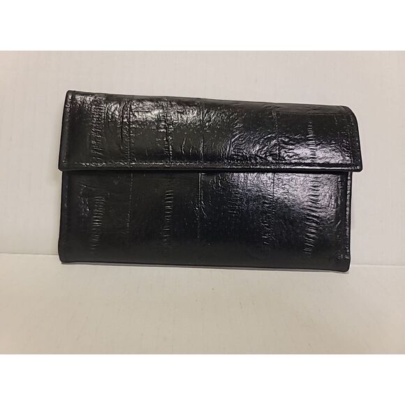 Eel‎ Skin Purse Lot Bright Blue, Violet, Black, Wine Clutch Wallet Bag